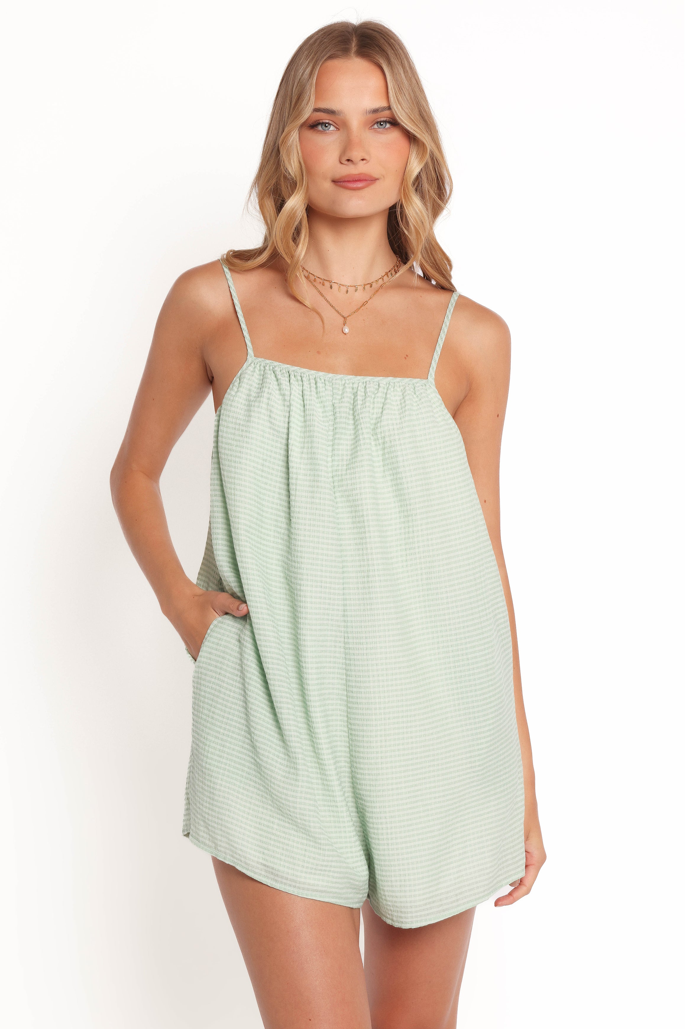PLAYSUITS Neva Playsuit - Green Gingham