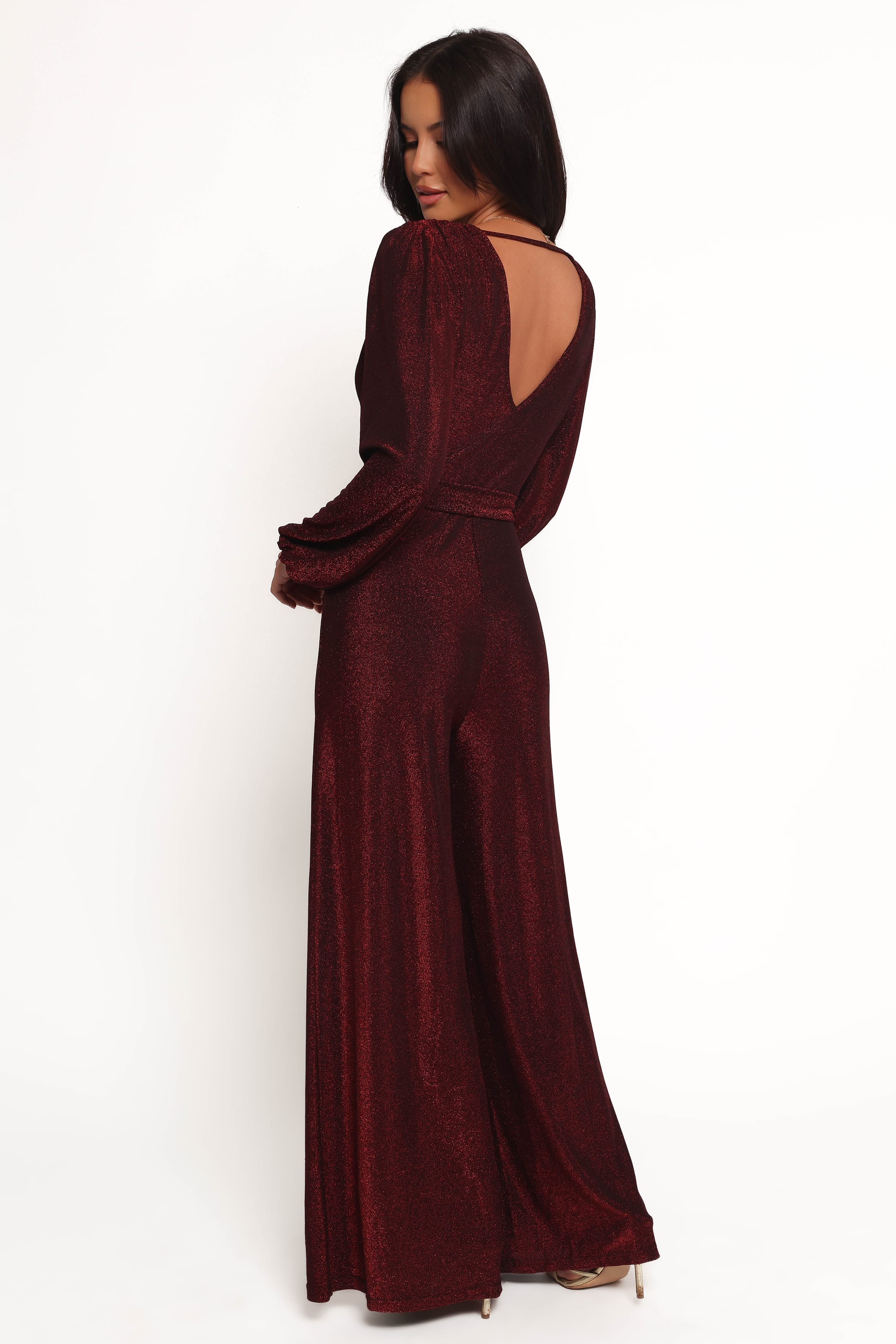PLAYSUITS Nora Long Sleeve Jumpsuit - Red