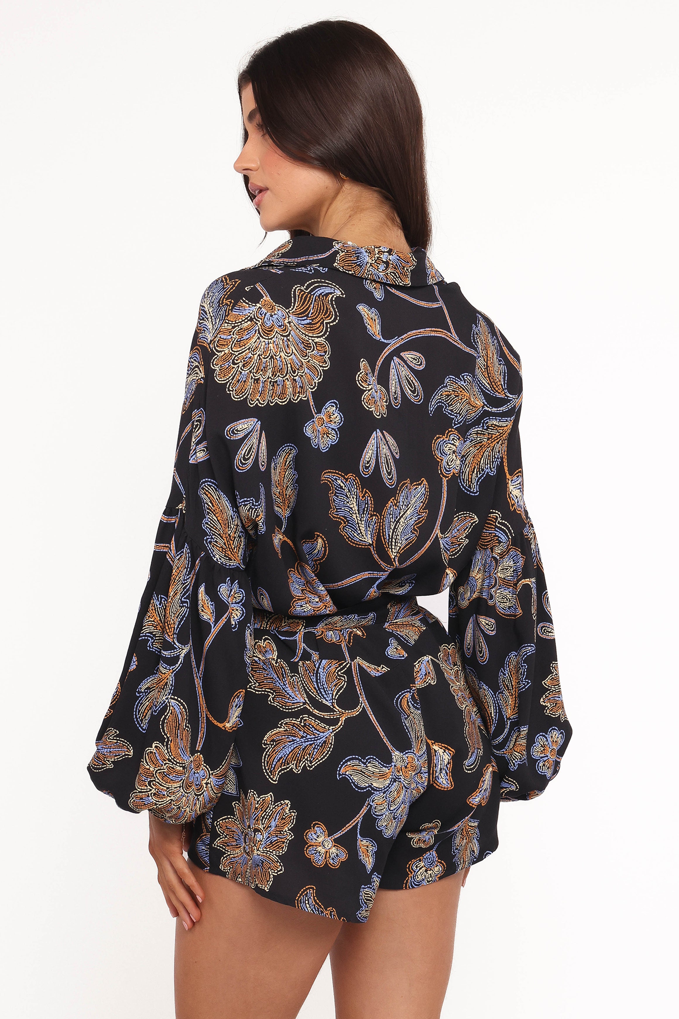 PLAYSUITS Pali Romper - Black Floral