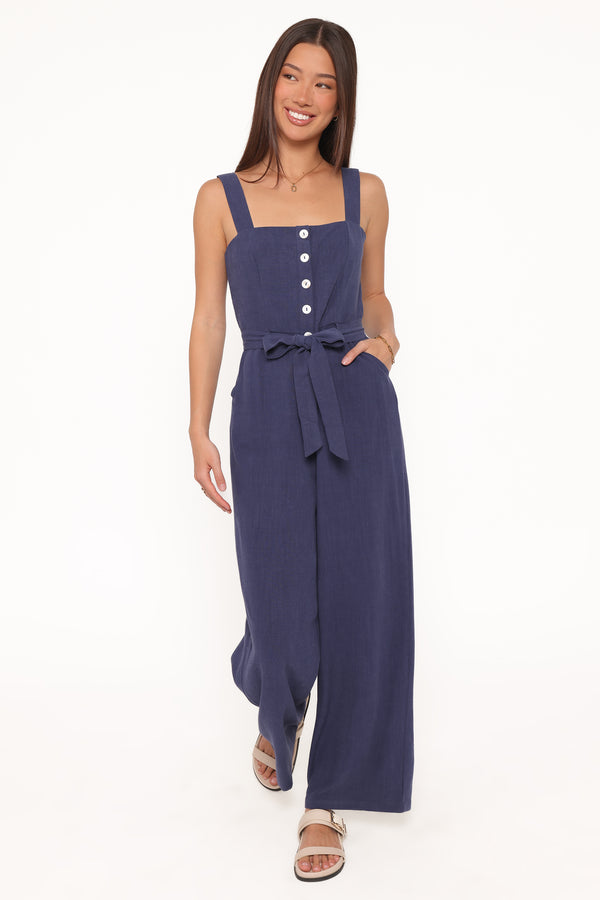 PLAYSUITS Rachel Jumpsuit - Navy