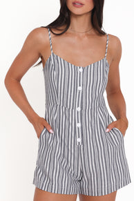 PLAYSUITS Reesa Playsuit - Smoke Stripe