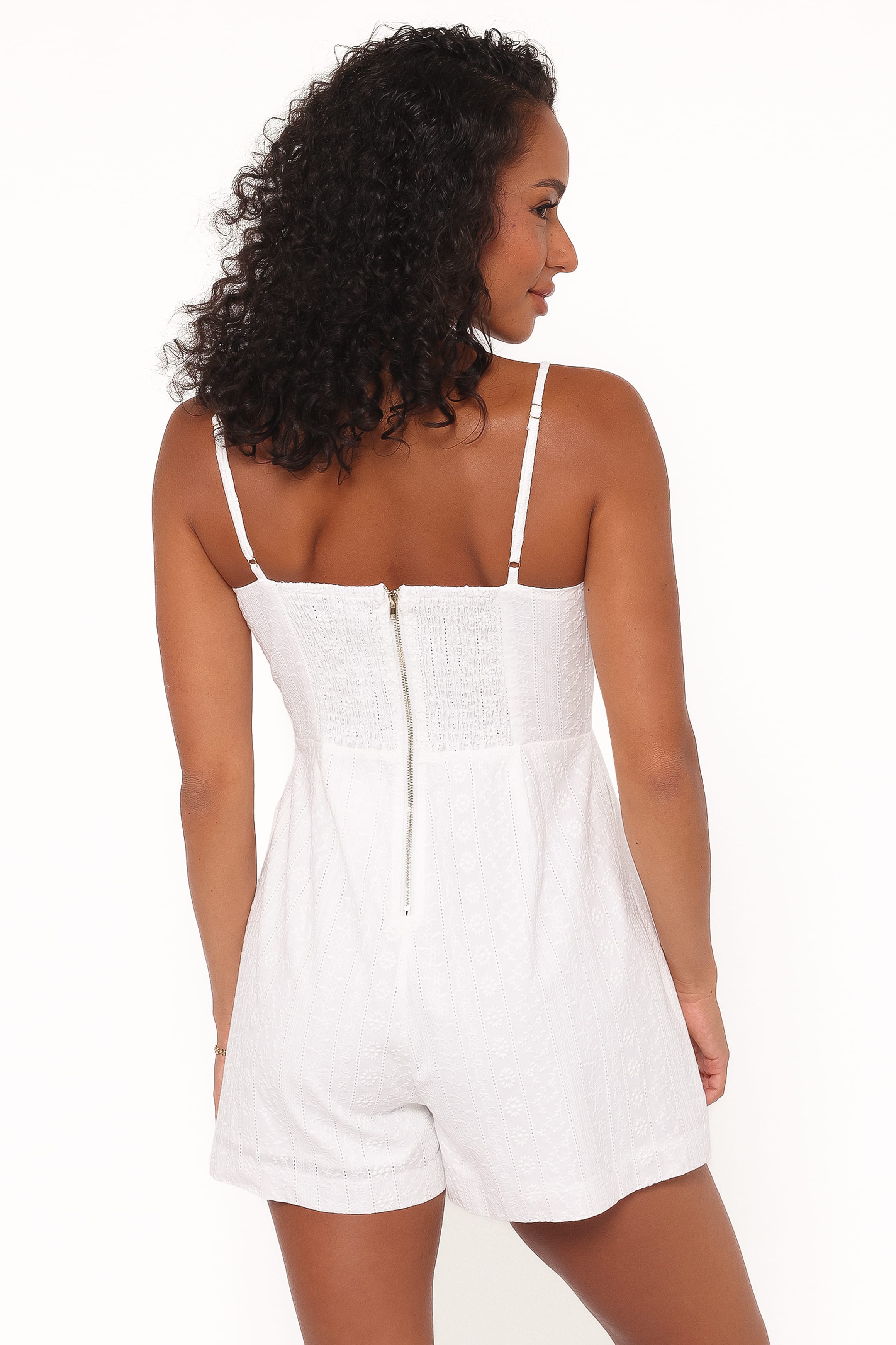 PLAYSUITS Reesa Playsuit - White Embroidery