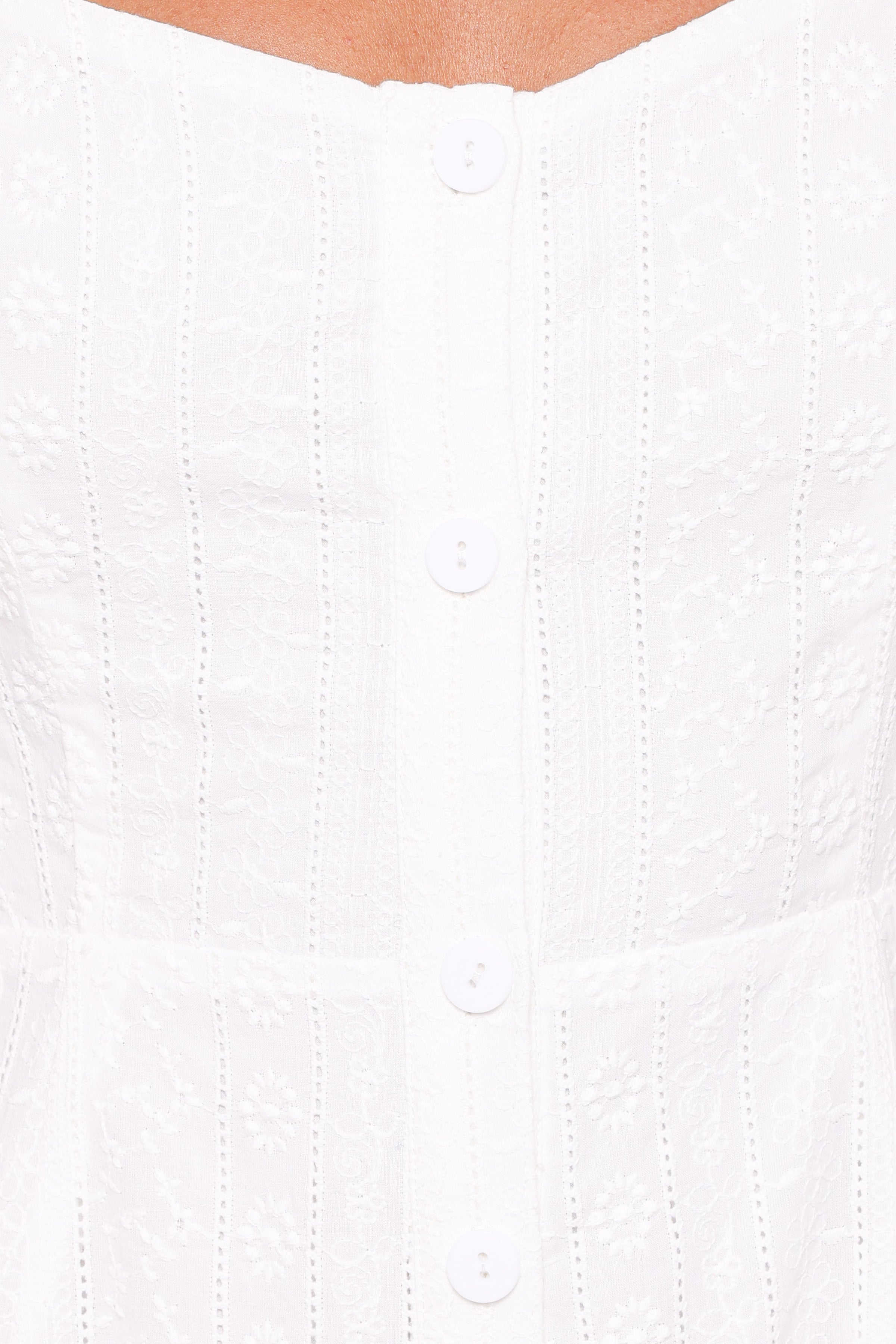 PLAYSUITS Reesa Playsuit - White Embroidery