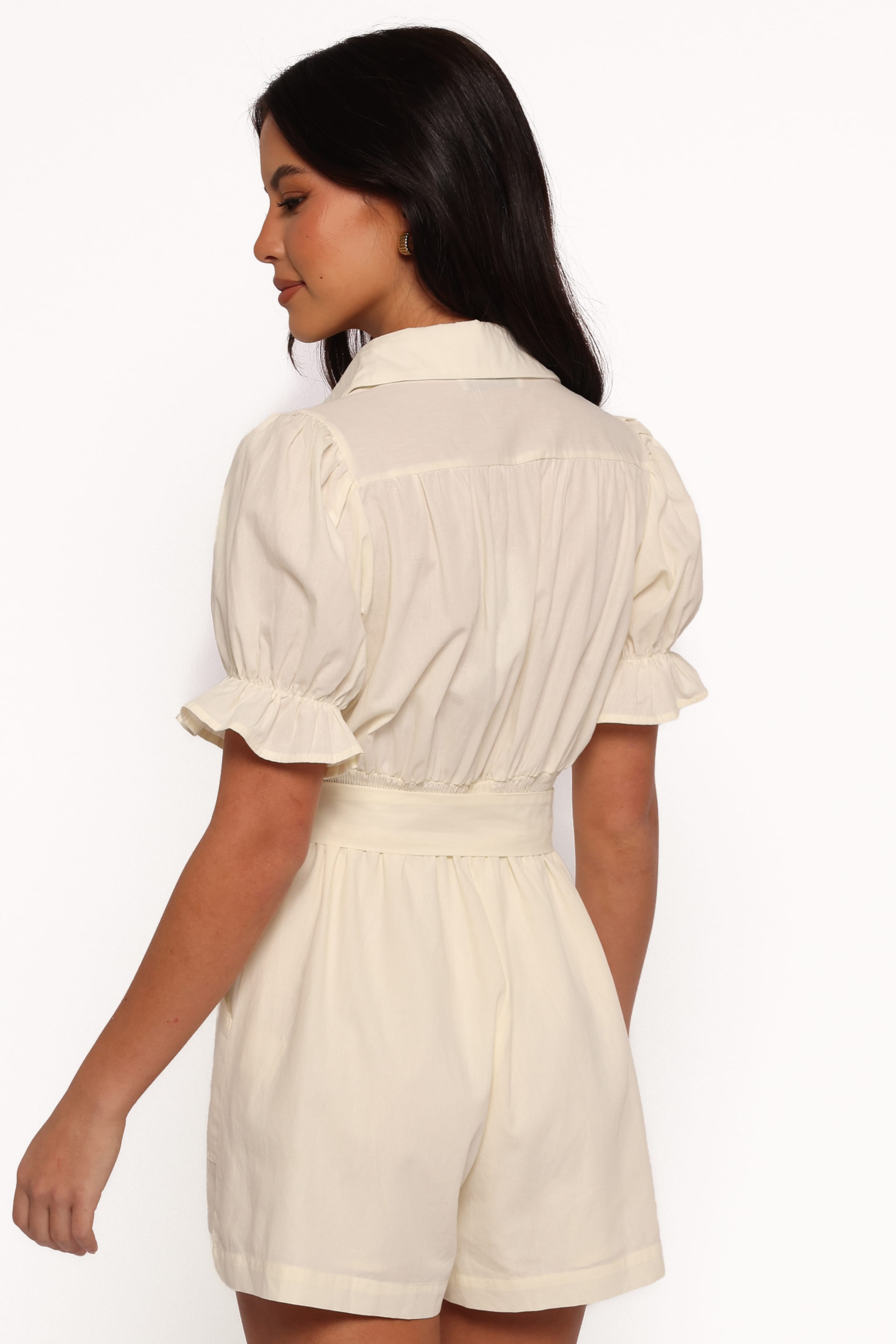 PLAYSUITS Riley Waist Tie Playsuit - Cream