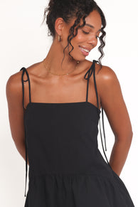 PLAYSUITS Rubie Tie Shoulder Playsuit - Black