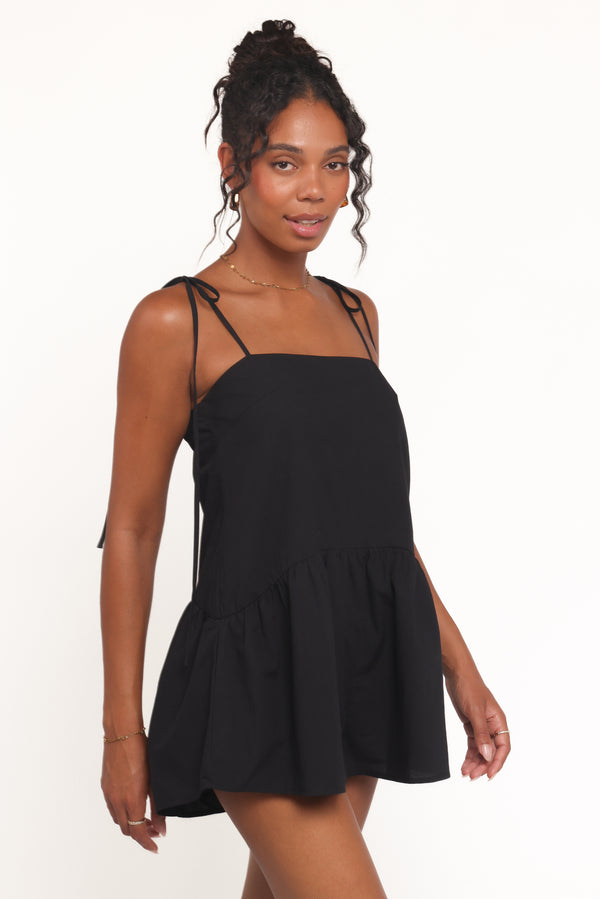 PLAYSUITS Rubie Tie Shoulder Playsuit - Black