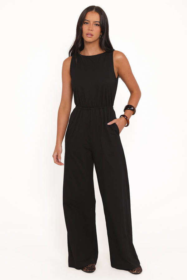 PLAYSUITS Sansa Stretch Jumpsuit - Black