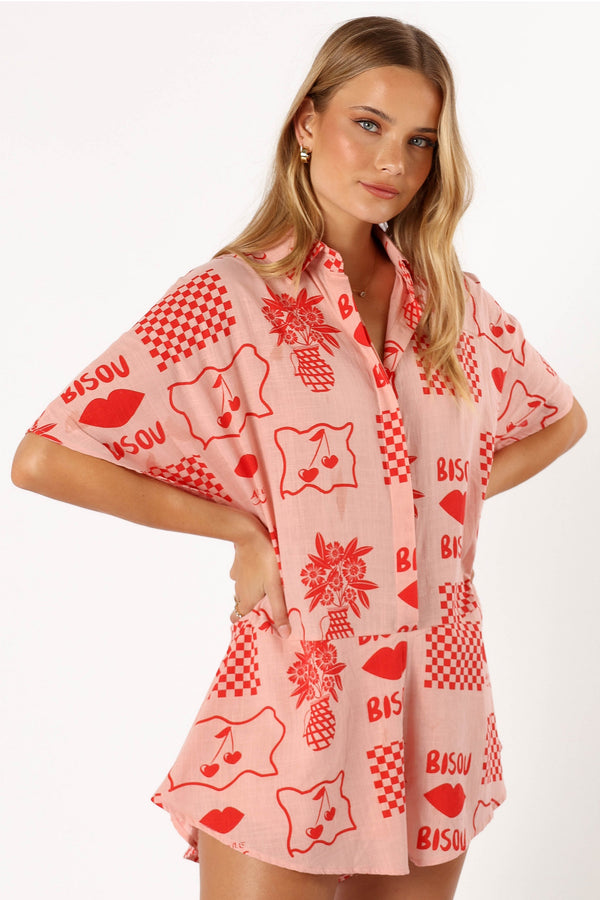 PLAYSUITS @Sebastian Playsuit - Bisou Print (hold for V Day)