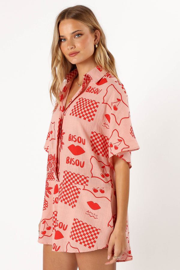 PLAYSUITS @Sebastian Playsuit - Bisou Print (hold for V Day)