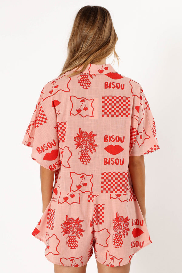 PLAYSUITS @Sebastian Playsuit - Bisou Print (hold for V Day)