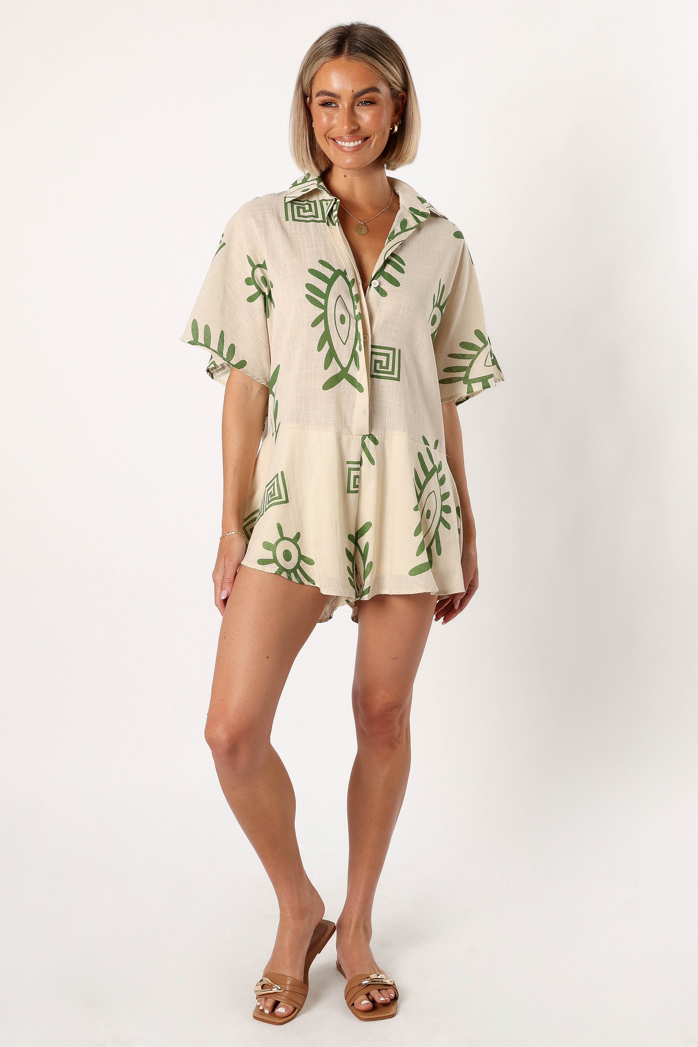 PLAYSUITS @Sebastian Playsuit - Green Print