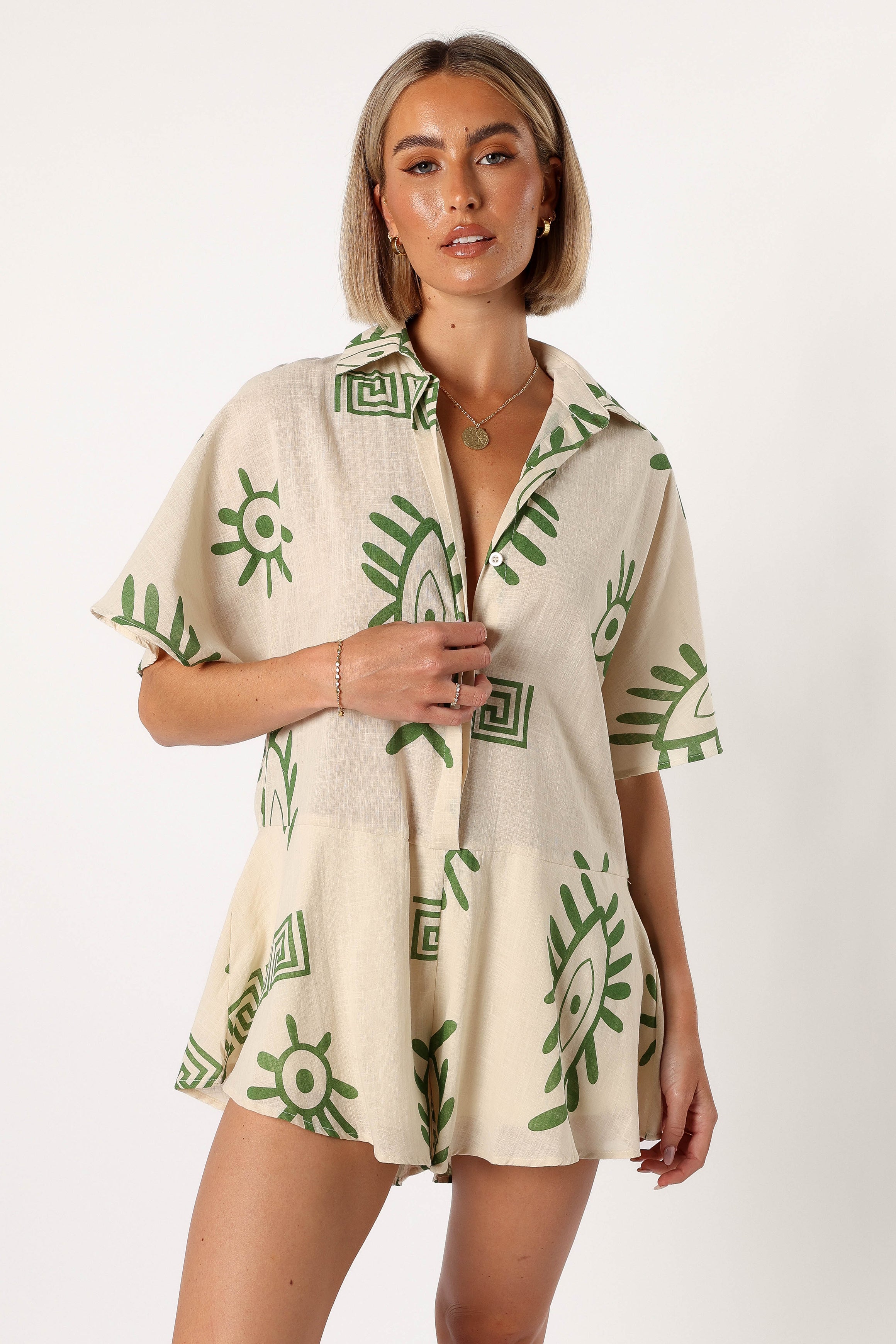 PLAYSUITS @Sebastian Playsuit - Green Print