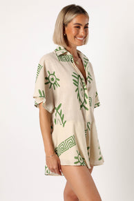 PLAYSUITS @Sebastian Playsuit - Green Print
