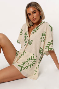 PLAYSUITS @Sebastian Playsuit - Green Print