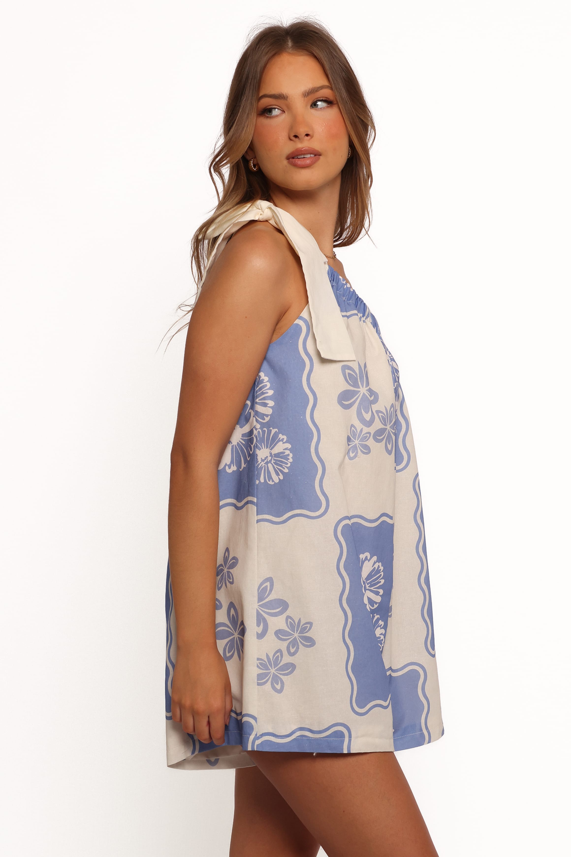 PLAYSUITS Shanice One Shoulder Playsuit - Blue Dahlia