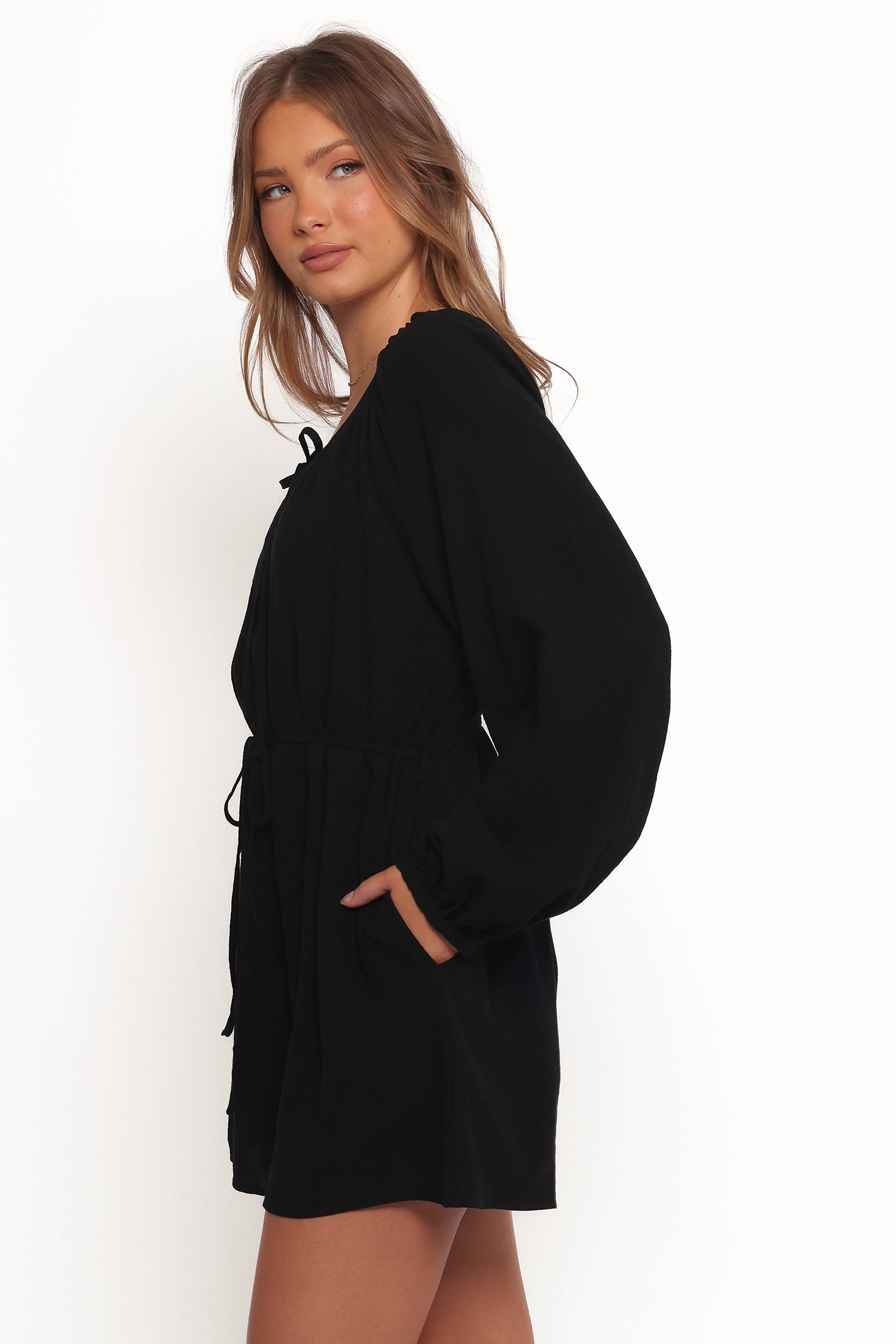 PLAYSUITS Shyre Tie Waist Playsuit - Black