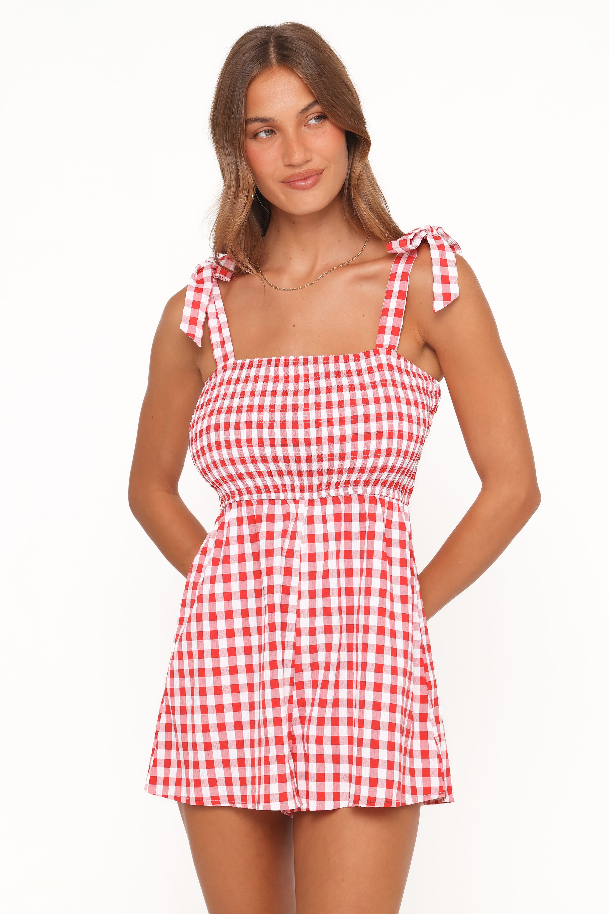 PLAYSUITS Simo Playsuit - Red Gingham