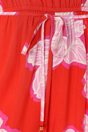 PLAYSUITS @Skye Jumpsuit - Red Pink Floral