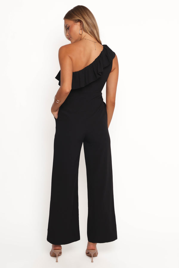 PLAYSUITS Talita One Shoulder Jumpsuit - Black