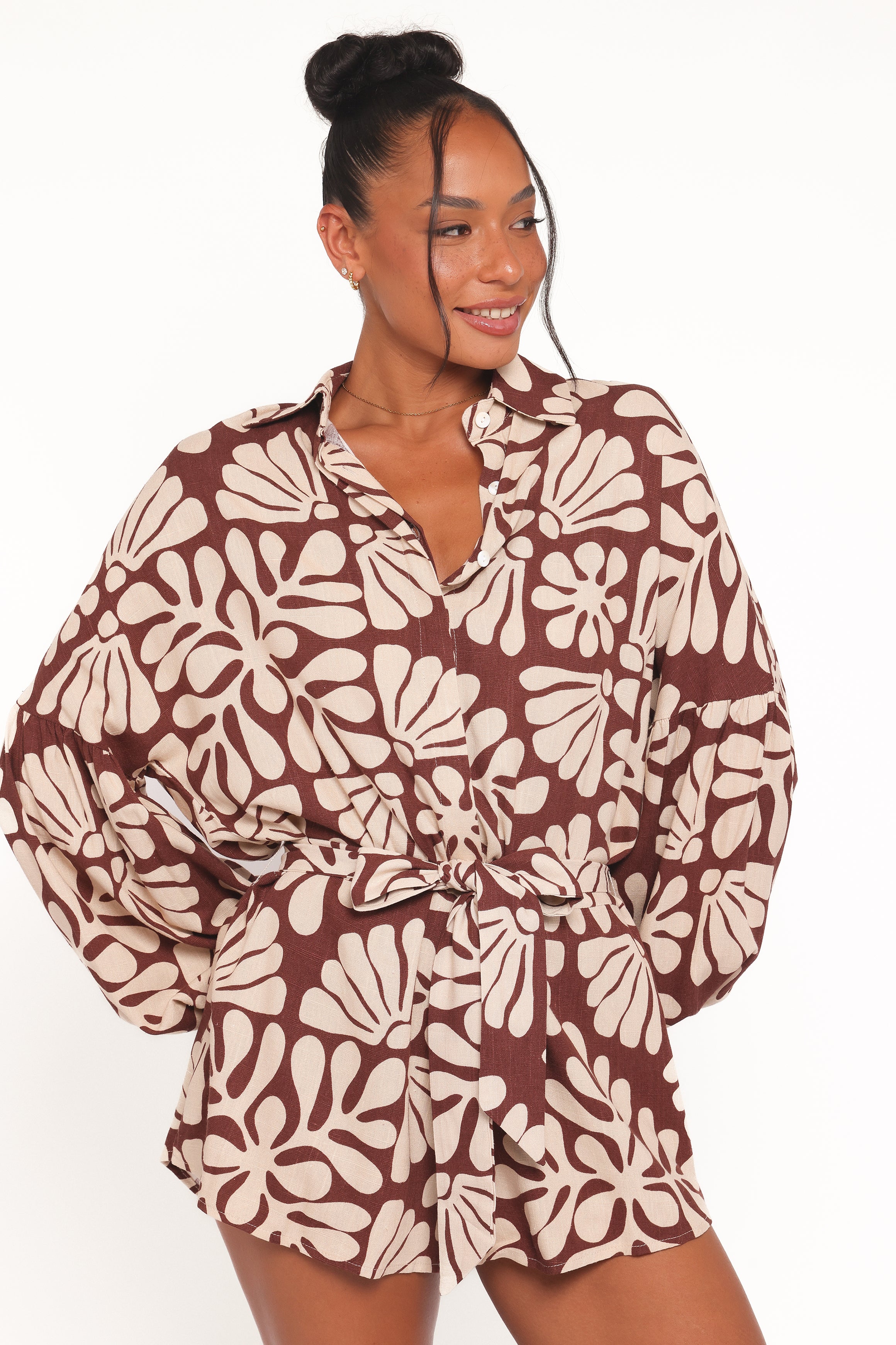 PLAYSUITS Tansy Playsuit - Brown Floral