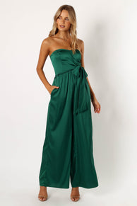 PLAYSUITS @Tanya Strapless Jumpsuit - Emerald
