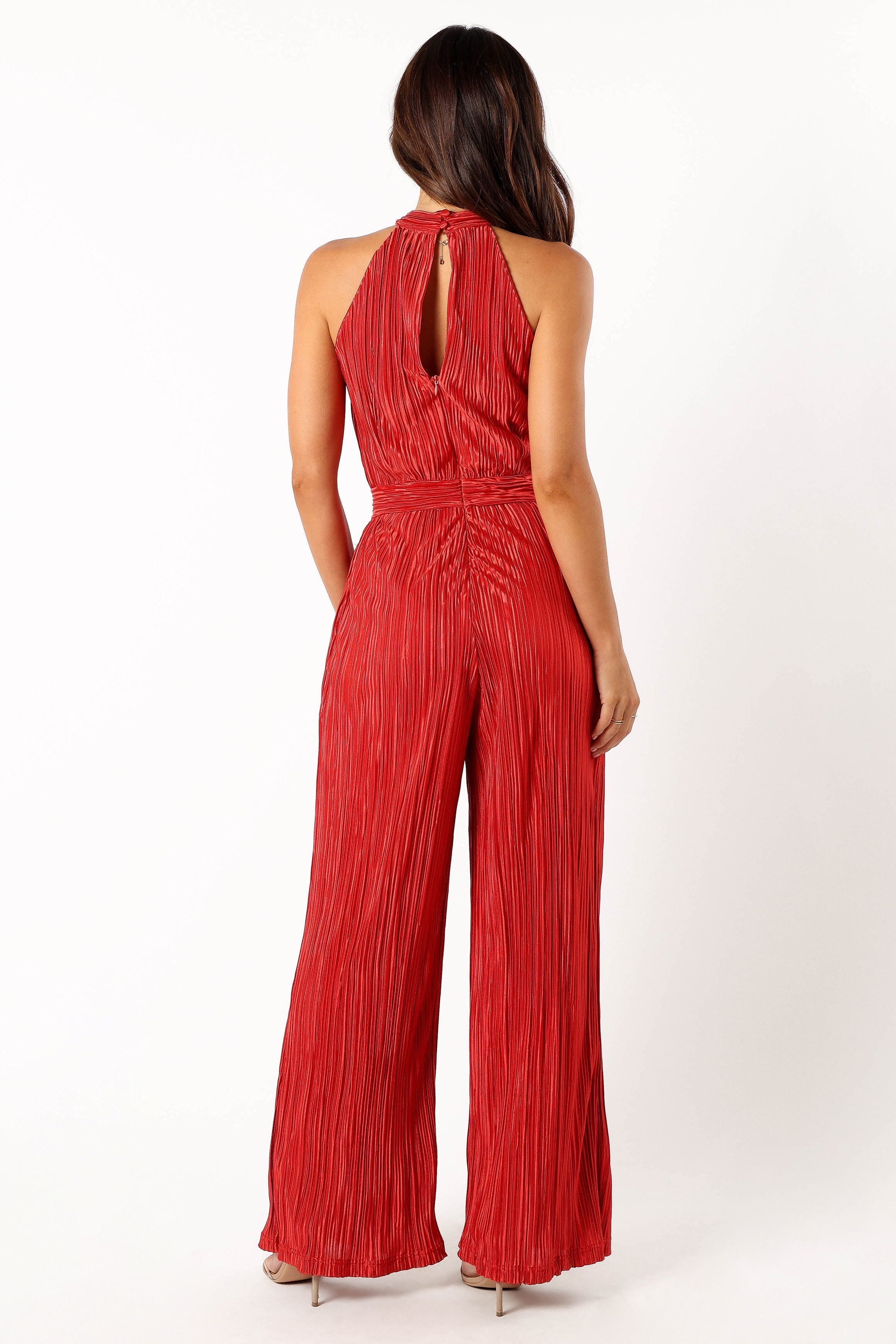 PLAYSUITS @Teddie Plisse Jumpsuit - Red