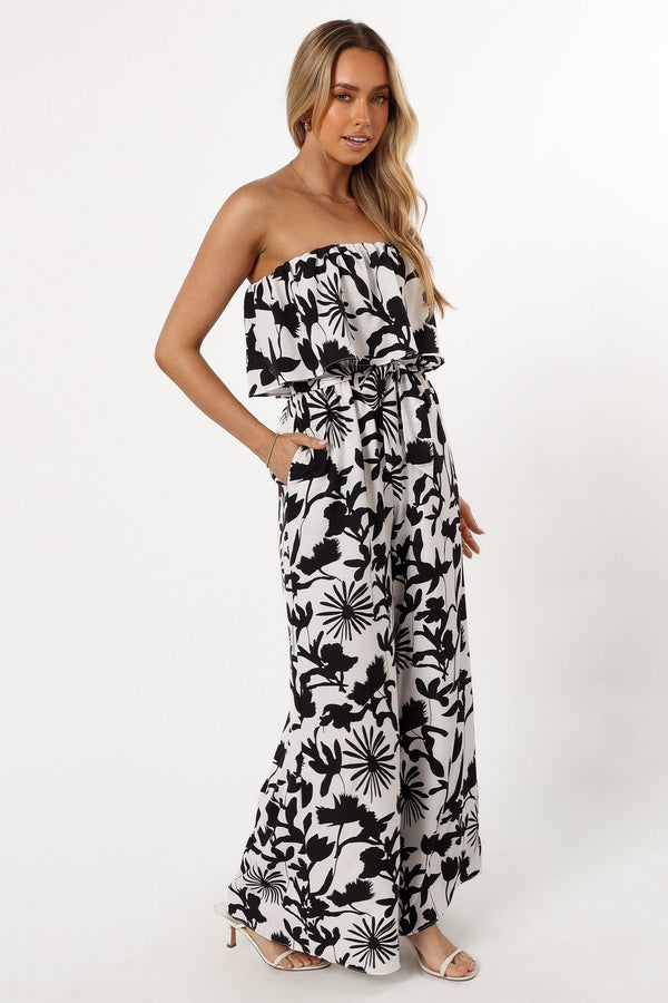 PLAYSUITS @Torie Jumpsuit - Black Floral