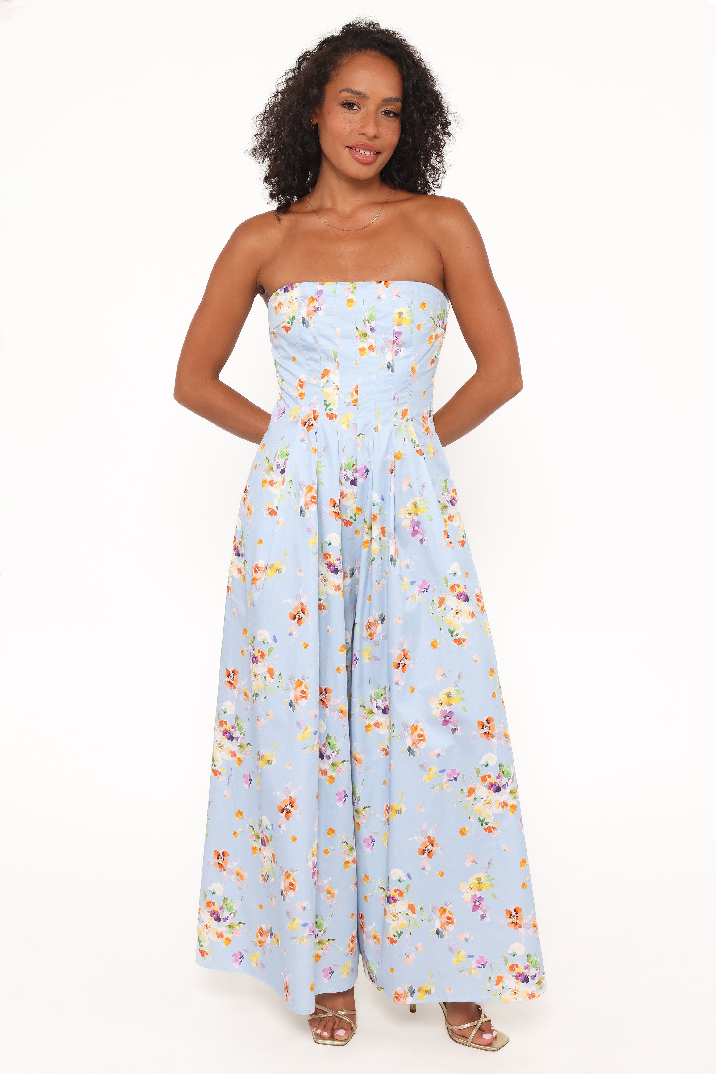 PLAYSUITS Wren Jumpsuit - Cornflower Blue Floral