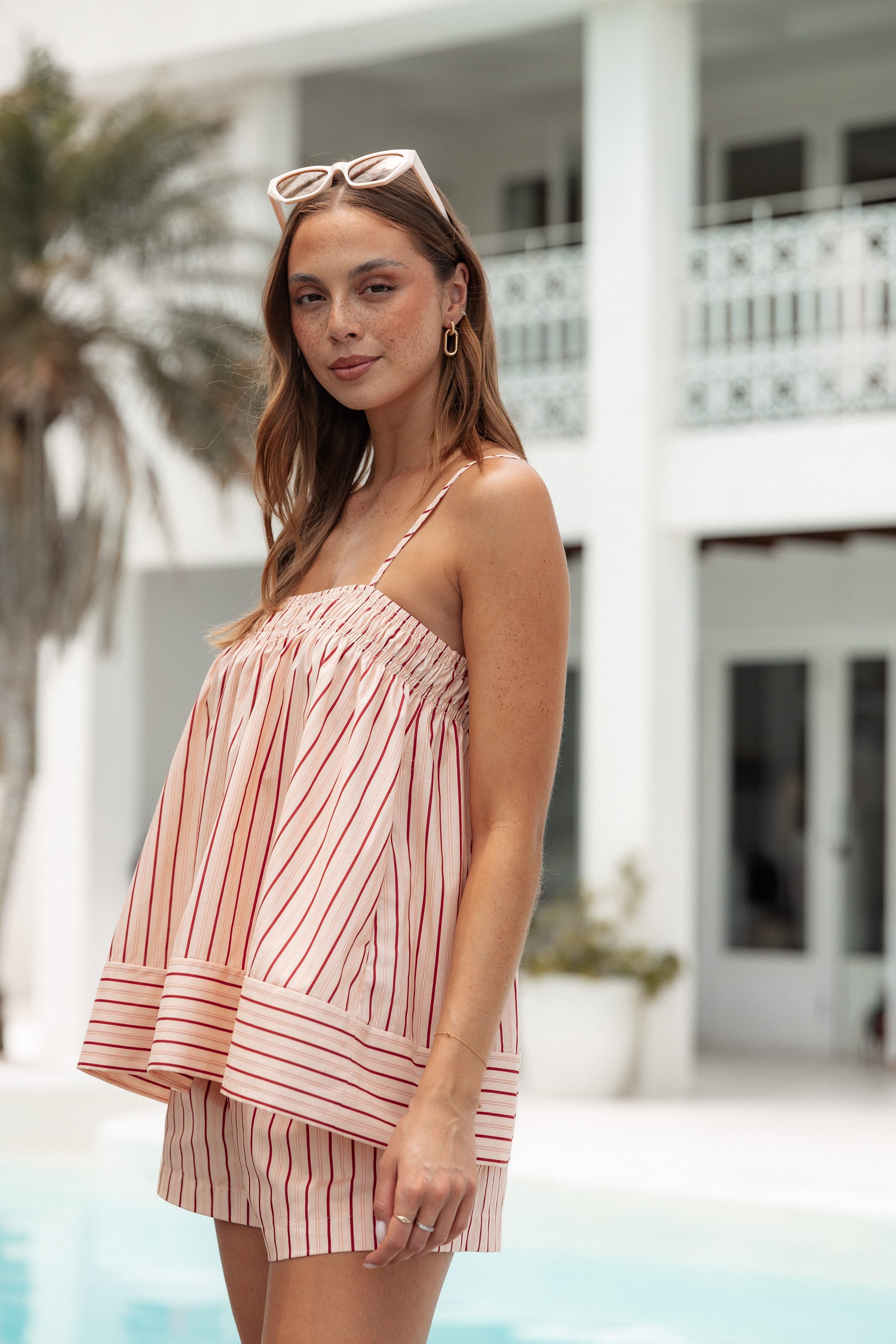 SETS Aiesha Short Set - Pink Stripe
