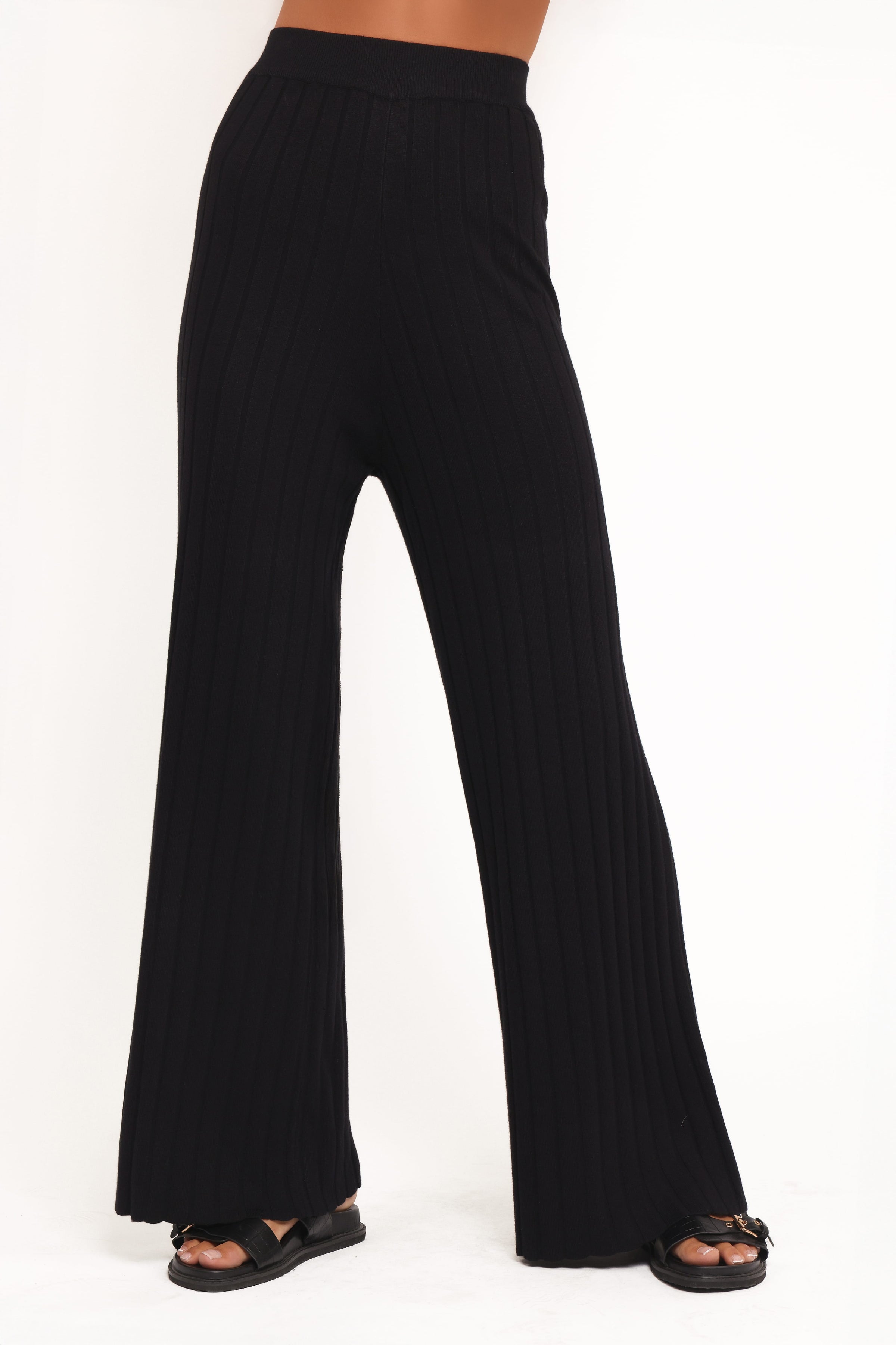 SETS Alix Ribbed Knit Set - Black