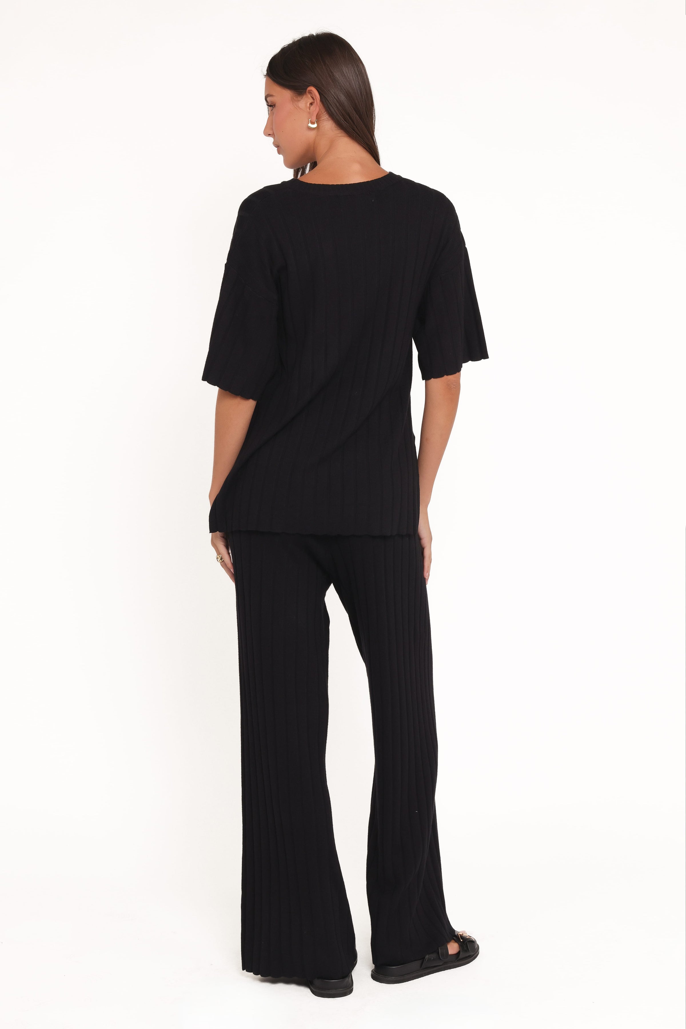 SETS Alix Ribbed Knit Set - Black