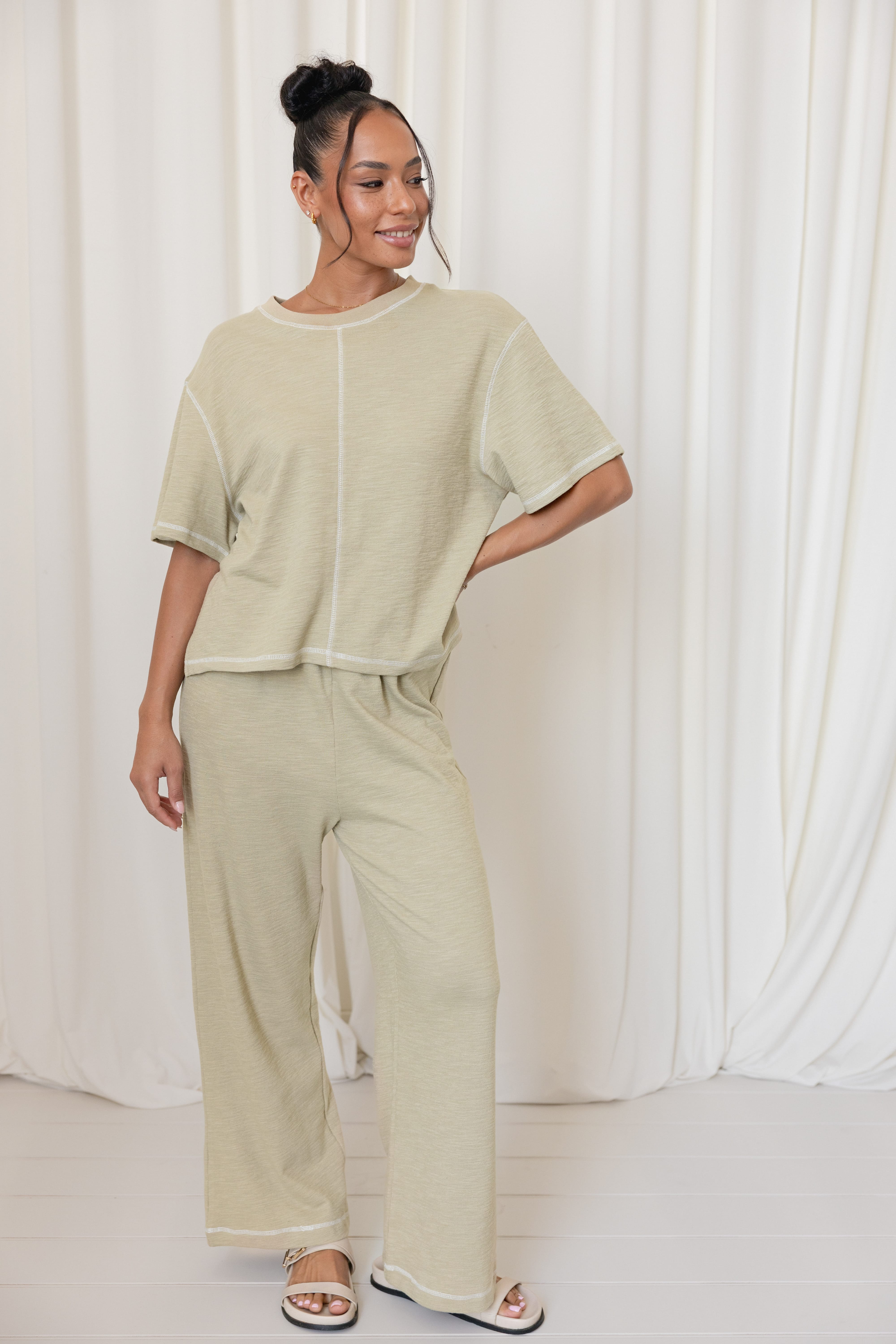 Angler Knit Set - Matcha | Petal & Pup