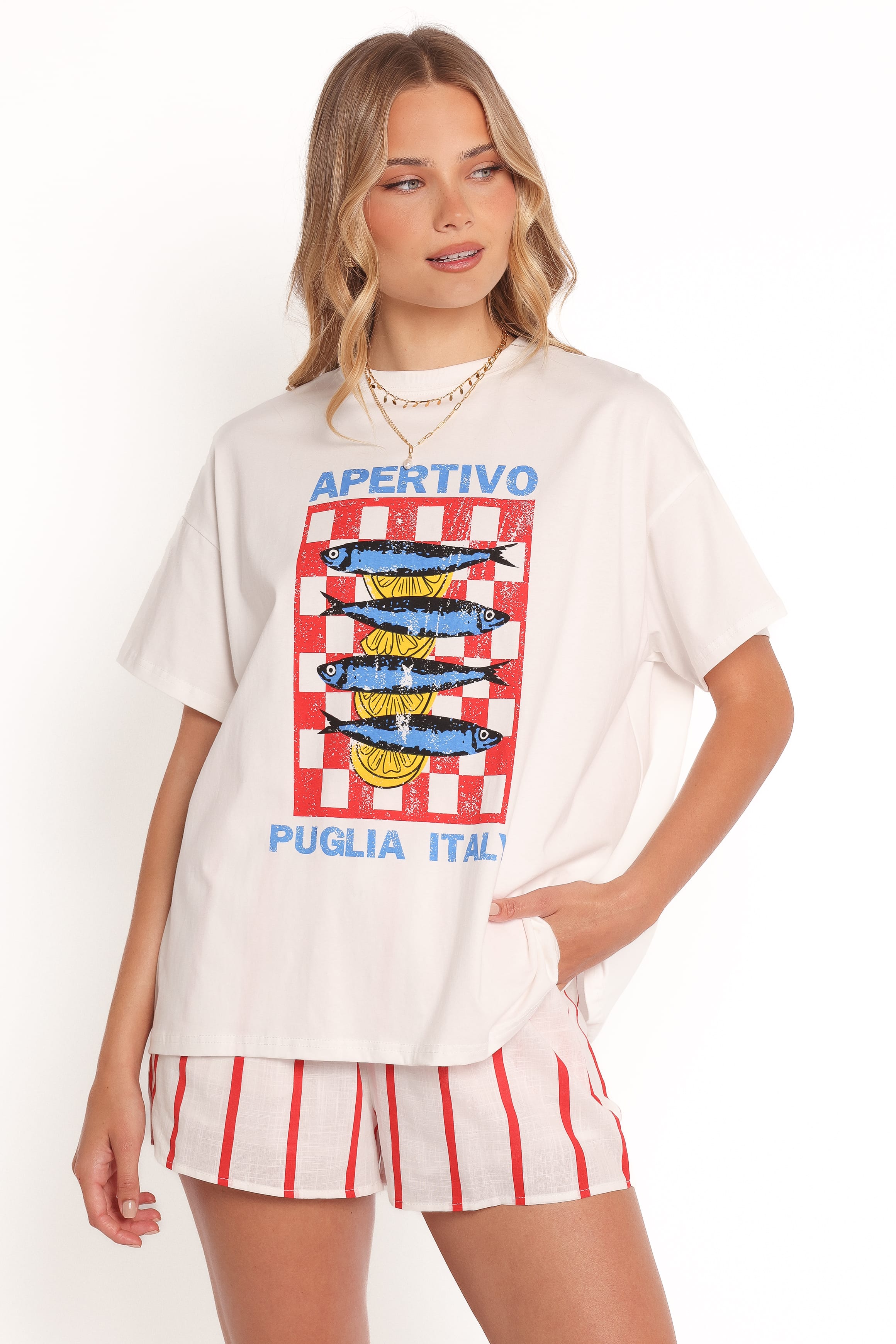 SETS Apertivo Tee Set - White Red Apertivo