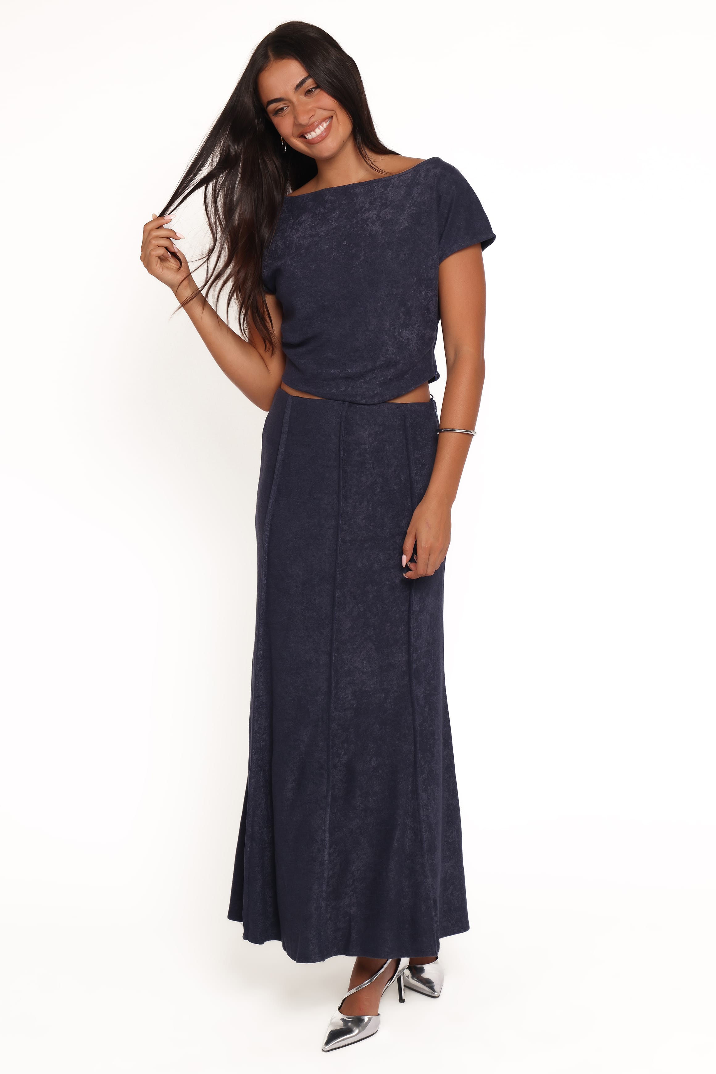 SETS Aria Maxi Skirt Set - Denim Blue