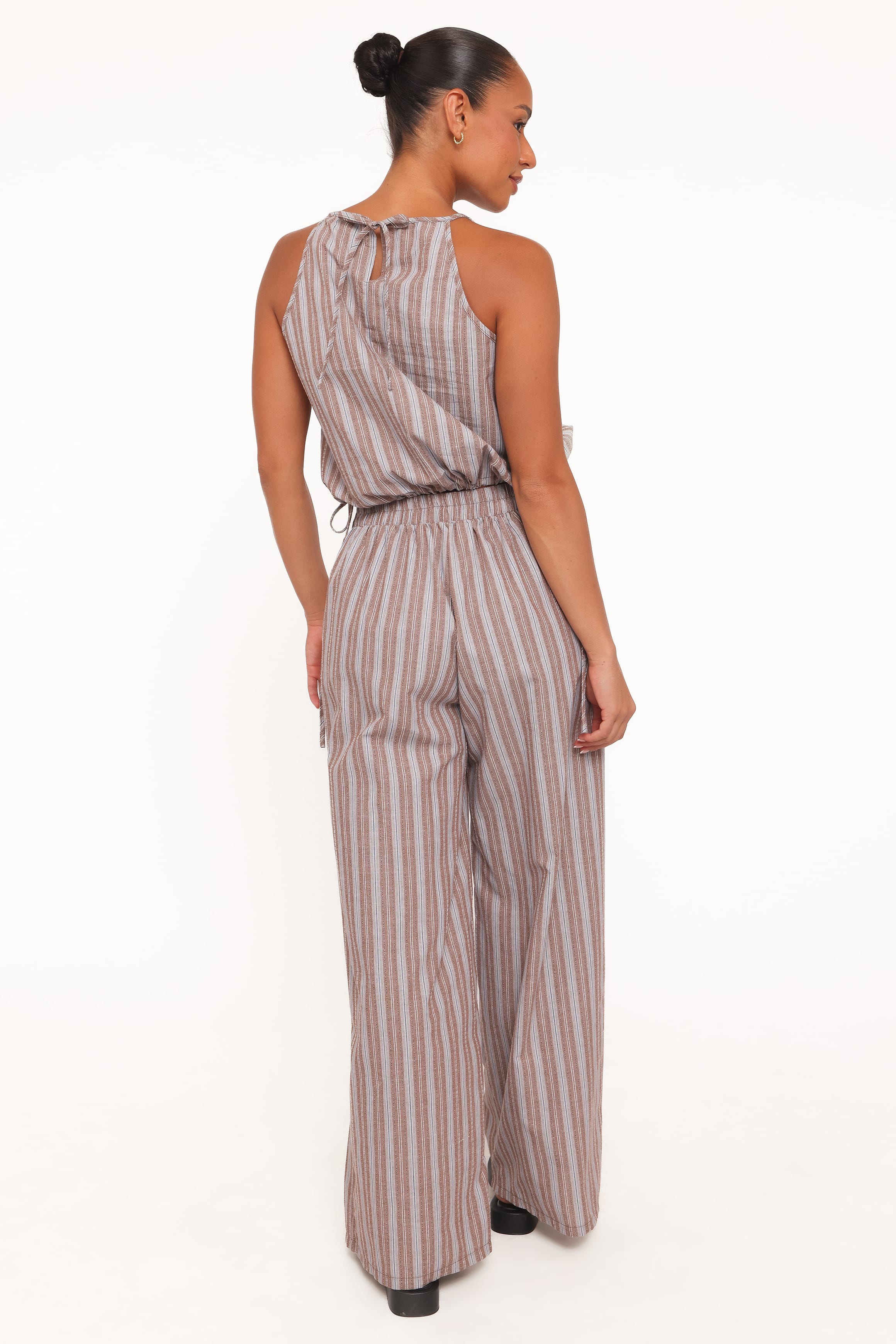 SETS Avire Pant Set - Beige Blue Stripe