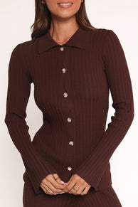 SETS Aylia Ribbed Knit Set - Chocolate