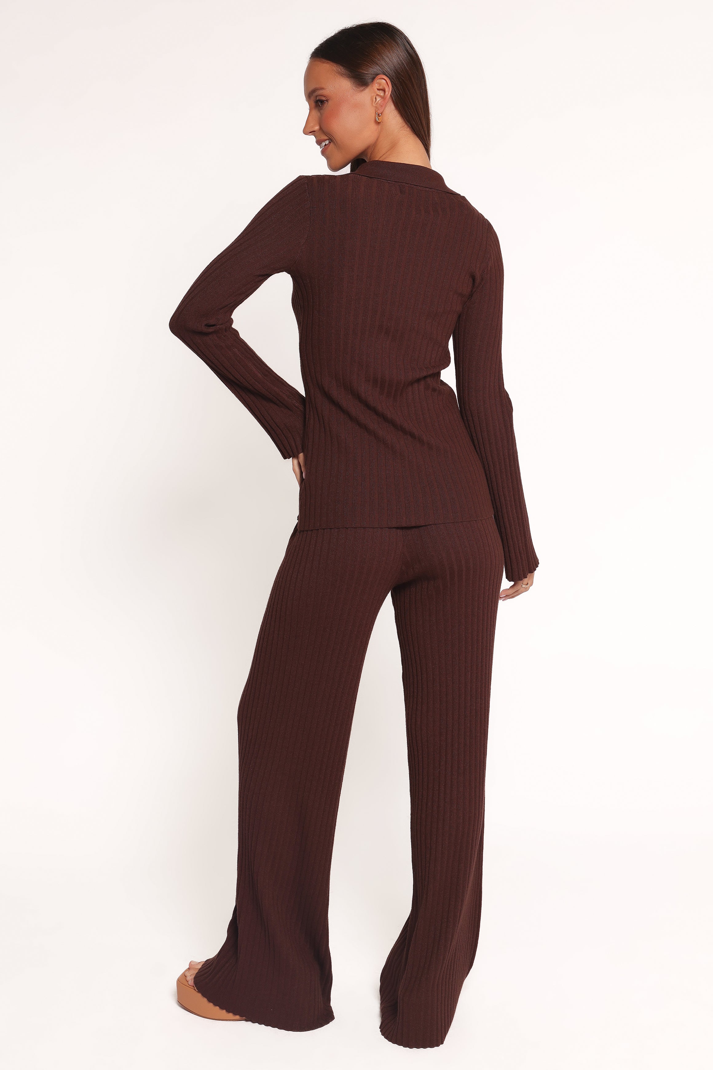 SETS Aylia Ribbed Knit Set - Chocolate