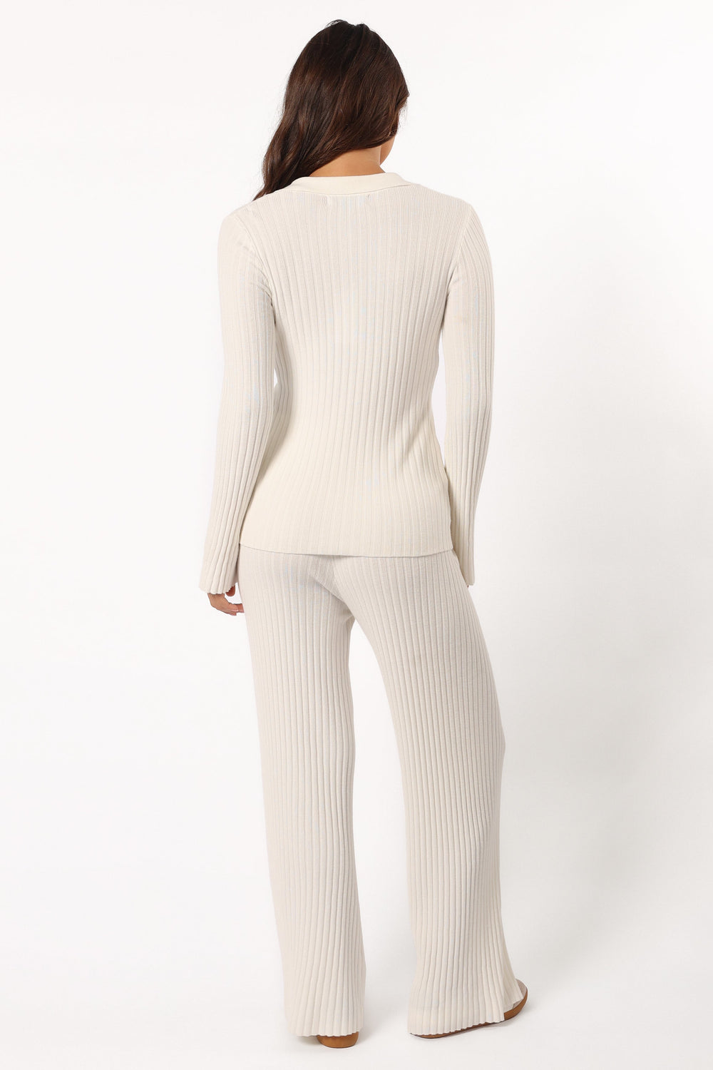 SETS @Aylia Ribbed Knit Set - Off White (Hold for Cool Beginnings)