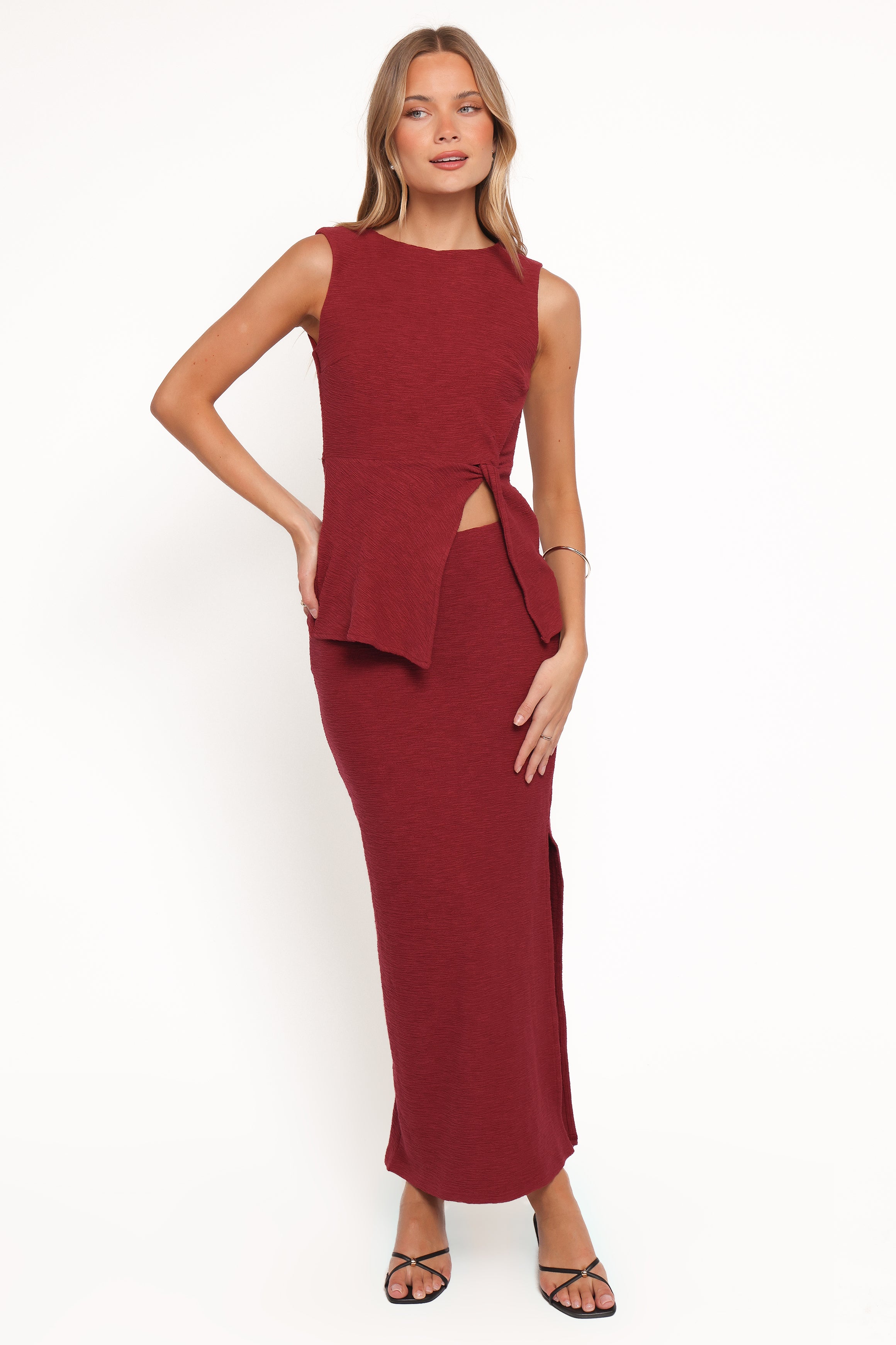 SETS Beatrice Maxi Skirt Set - Berry
