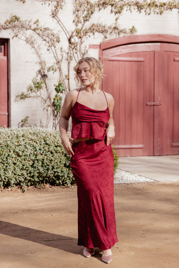 SETS Belle Two Piece Set - Burgundy