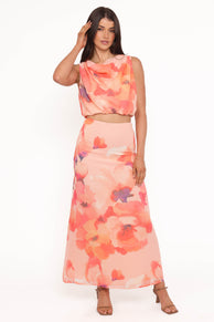 SETS Bethy Skirt Set - Orange Floral