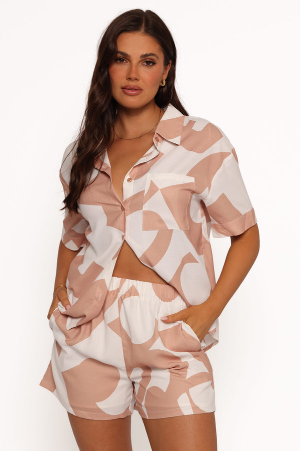 SETS Bobbi Short Set - Beige Cream