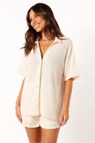 SETS @Bobby Knit Short Set - Beige