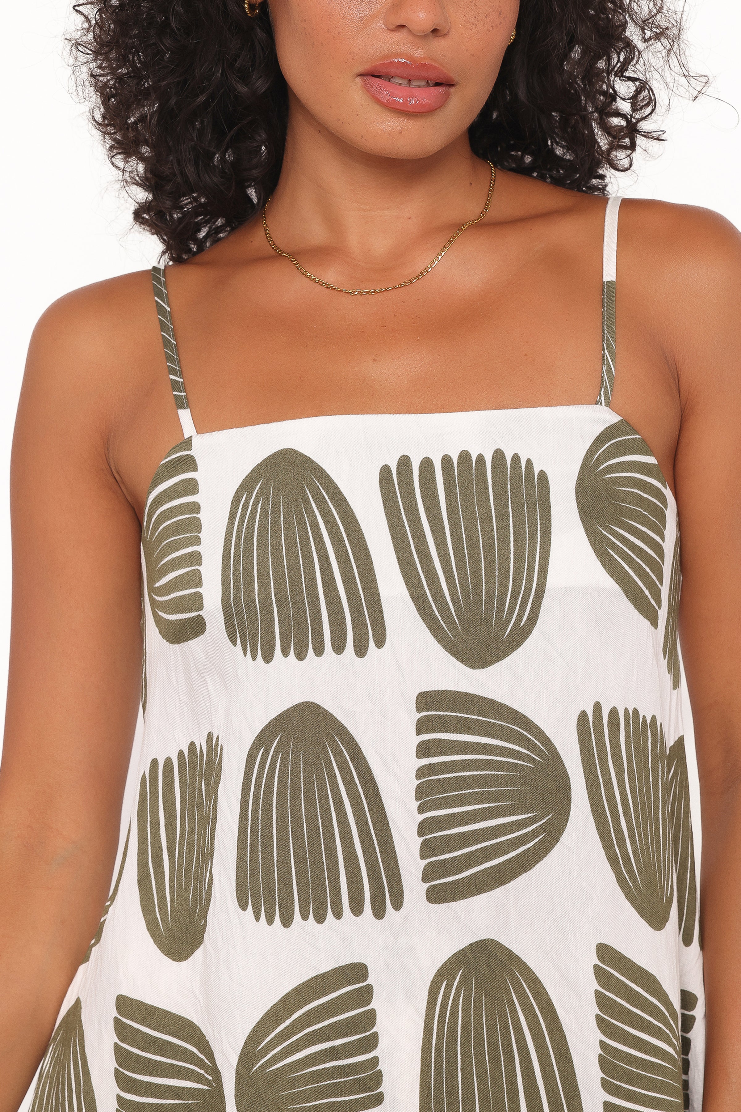 SETS Brianna Pant Set - Green Palm Print