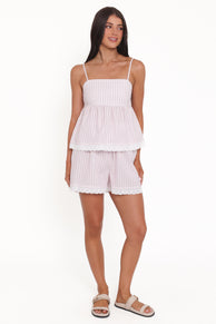 SETS Bridie Short Set - Pink Stripe