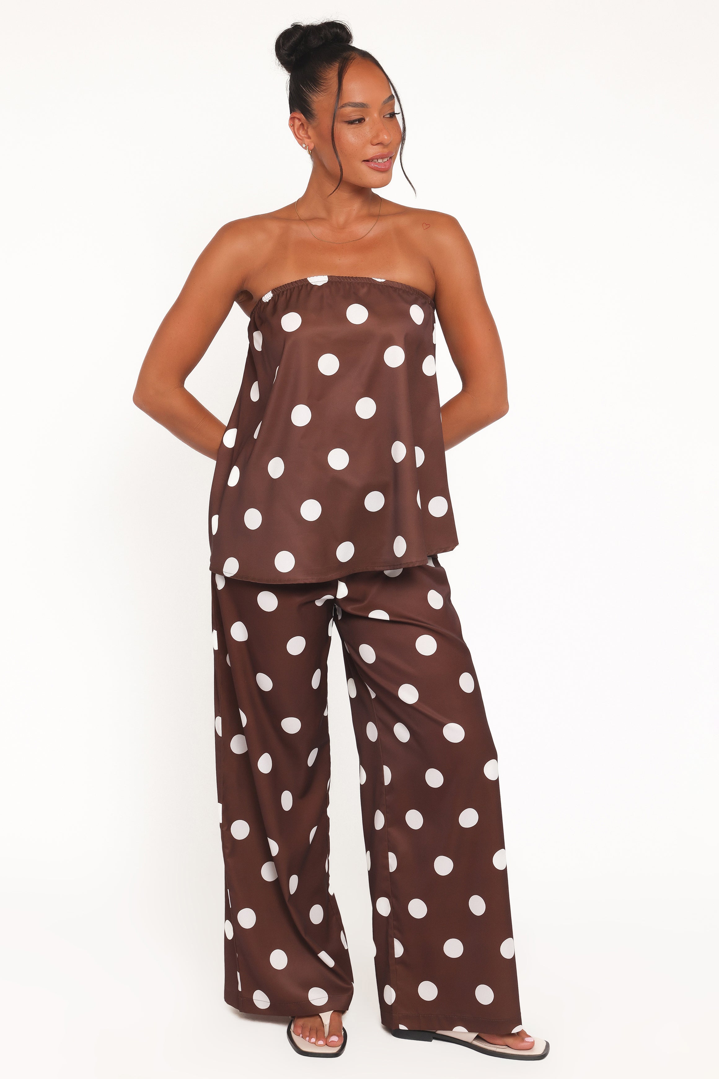 SETS Brielle Polka Dot Set - Brown Polka Dot