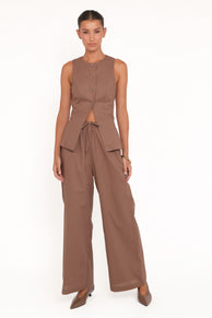 SETS Caitlin Pant Set - Brown