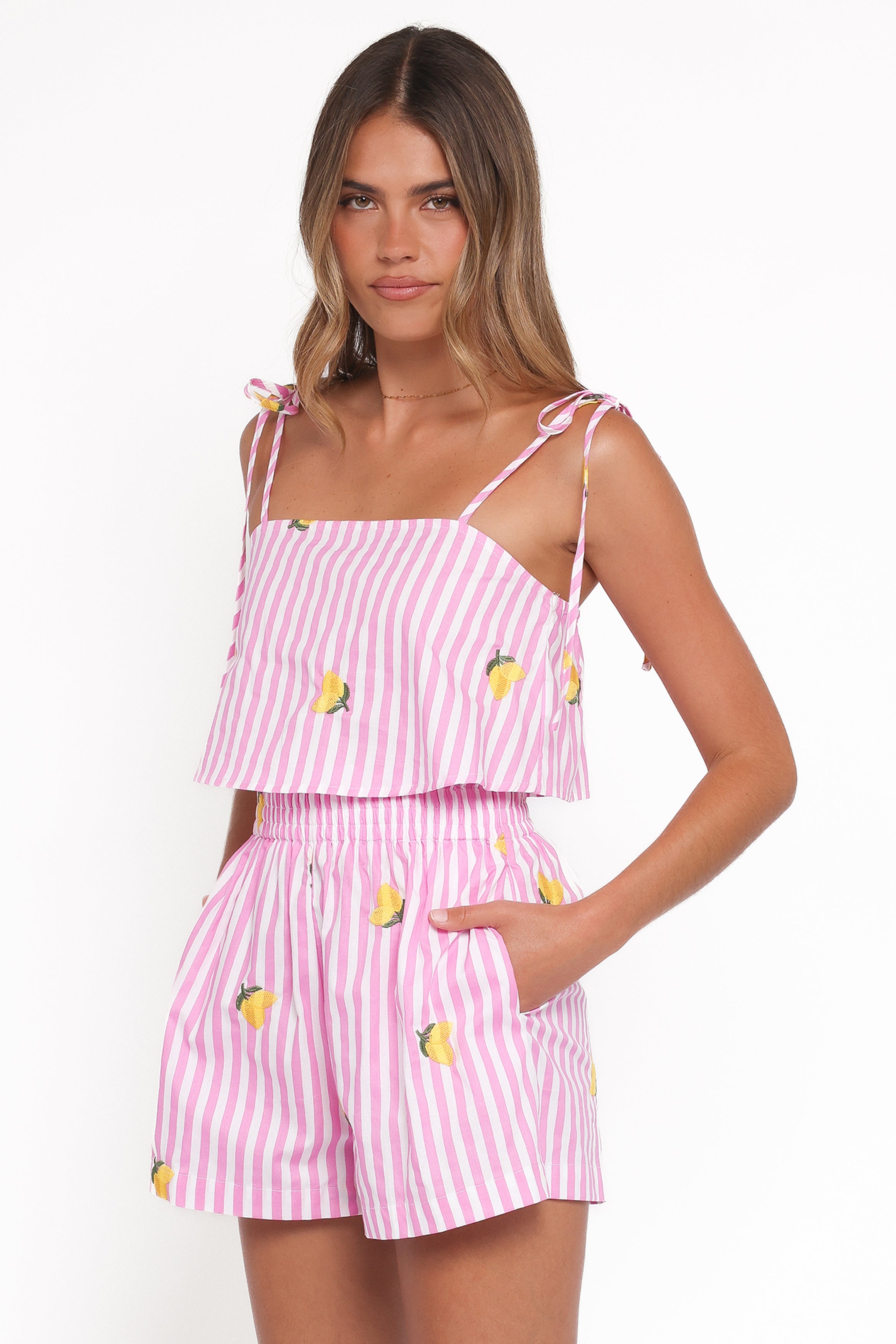 SETS Callum Short Set - Pink Stripe