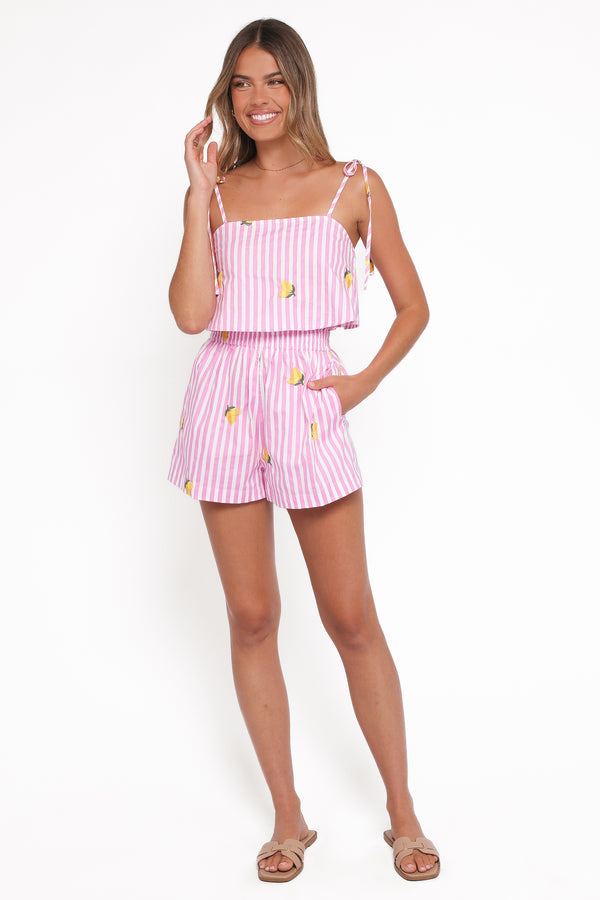 SETS Callum Short Set - Pink Stripe