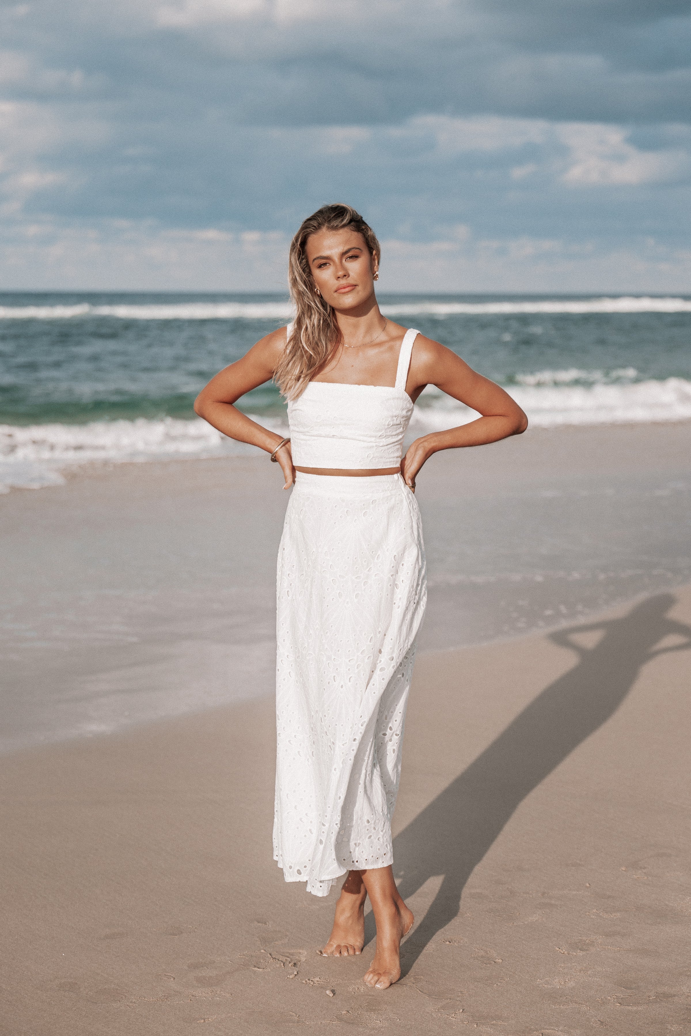 SETS Camellia Two Piece Set - White
